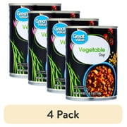 (4 pack) Great Value Vegetable Soup, 19 oz