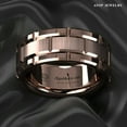 thumbnail image 2 of Tungsten Rings for Men Wedding Bands for Him Womens Wedding Bands for Her 6mm Rose Gold Bushed Brick Pattern, 2 of 8