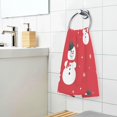 thumbnail image 6 of Dreamtimes Christmas Snowman Cotton Hand Towel Set of 2, Highly Absorbent Soft Fingertip Towels for Bathroom Kitchen Hotel Gym Spa, 16 x 28 Inch, 6 of 7