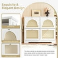 thumbnail image 6 of 42.1"W Tipping Bucket Shoe Cabinet  with 4 Flip Drawers,  Entryway Shoe Organizer with 4 Rattan Doors, Freestanding Shoe Rack with 2 Silvery Hooks for Hallway, Entryway, White, 6 of 8