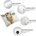 thumbnail image 6 of nygtbtfer  Kids Animals Throw Pillow  Set of 2 Giraffe Lion Zebra Crocodile Pillows Soft Velvet Cushion Covers for Baby Room Kids Bedroom Decor White, 6 of 7