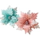 thumbnail image 4 of Matsuzay 2 piezas 25cm purpurina Poinsettia flores artificiales de franela decoración del hogar boda fiesta foto Prop Oficina vacaciones Decoración del hogar Plata, 4 of 6