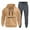 Khaki, variant on YHAJDS Men's Winter Casual Set,Men Hoodie Sets 2 Piece Sets For Men Hoodie And Jogger Sets Long Sleeve 1PC Hoodie Sweatshirt And 1PC Jogger Pants Set Comfortable Sports Wear For Fall Winter