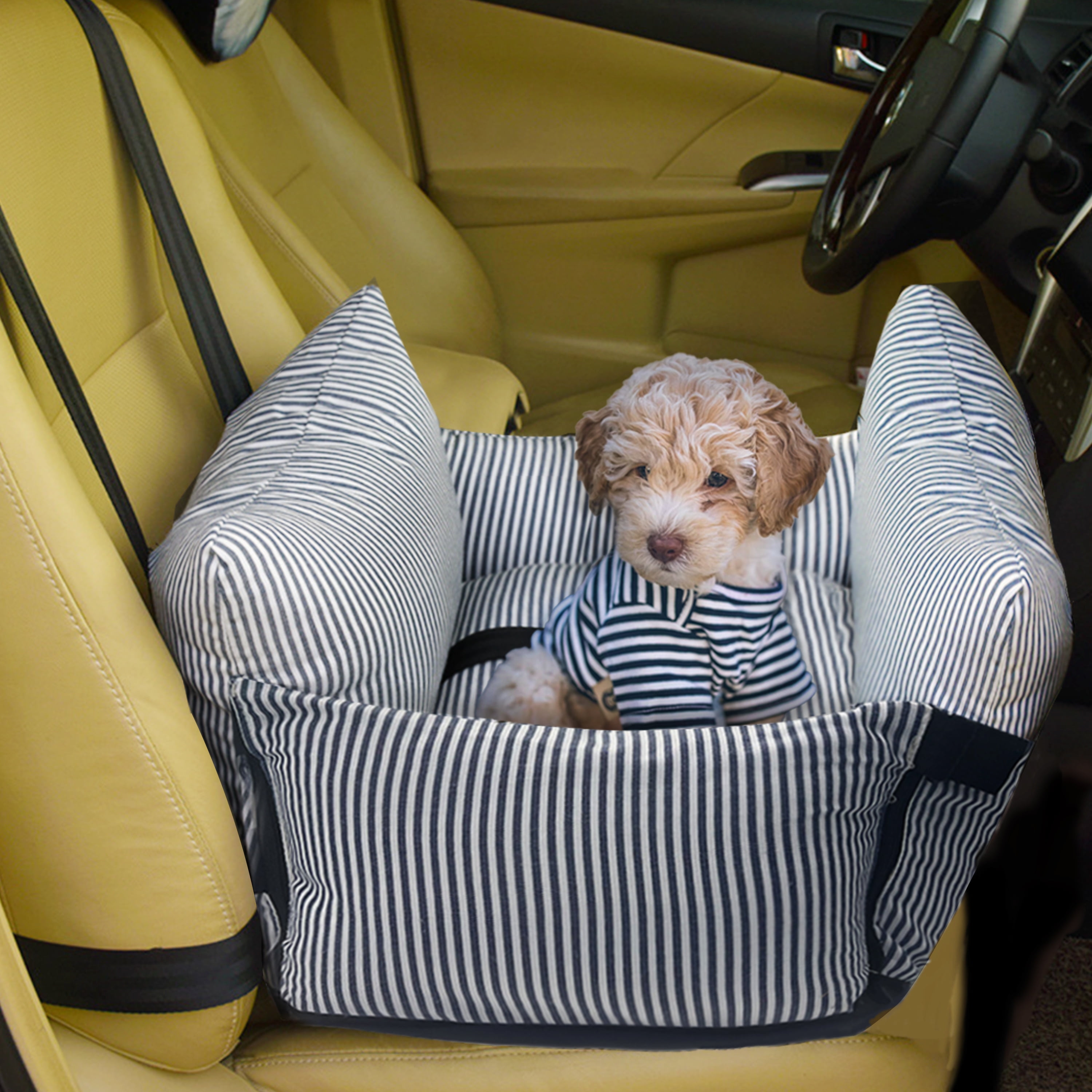 Rounuo Dog Car Seat for Small,Puppy & Cats Booster Seats Soft Dog Bed