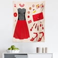 thumbnail image 1 of Heels and Dresses Tapestry, Party Clothes and Cosmetics Make up Feminine Art Evening Dress Pattern, Fabric Wall Hanging Decor for Bedroom Living Room Dorm, 5 Sizes, Multicolor, by Ambesonne, 1 of 1