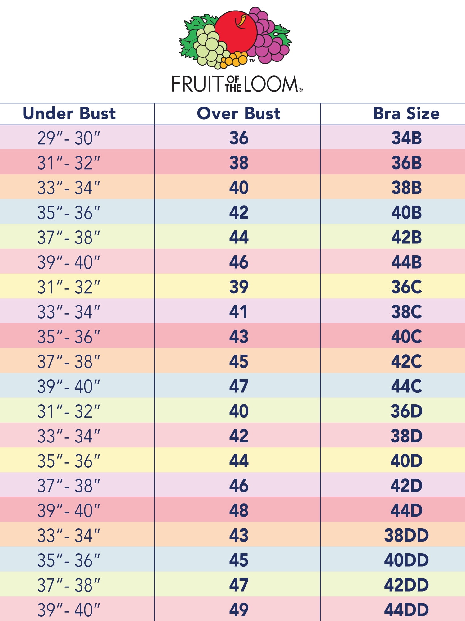 Fruit of the Loom Women's Cotton T-Shirt Bra, 2-Pack, FT797PK, Sizes 34A-42DD