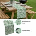 thumbnail image 5 of Green Line Table Runner - 36 Inch Long, Kitchen Dining Table Runner Dresser Scarves, Vintage Abstract Geometric Stripes Watercolor Farmhouse Decor for Coffee Tables Wedding Party Banquet, 5 of 8