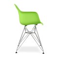 thumbnail image 4 of Modholic Eiffel Armchair With Steel Legs, Green (Set Of 4), 4 of 5