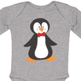 thumbnail image 4 of Inktastic Cute Penguin, Penguin With Red Bow Tie Boys or Girls Long Sleeve Baby Bodysuit, 4 of 5