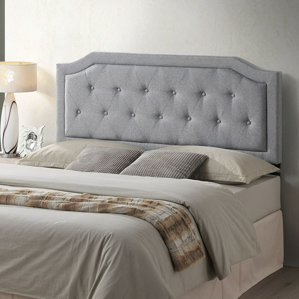 Edgemod Kensington Tufted Headboard, Queen Size in Gray