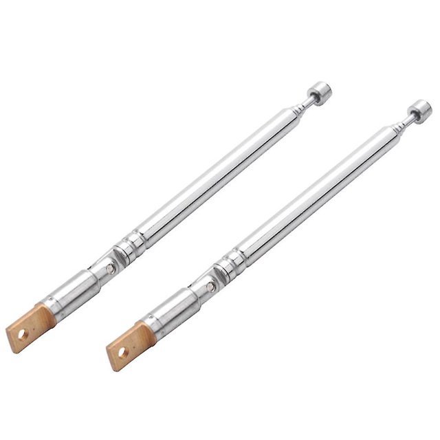 2pcs 25.4cm 10inch 5 Sections Telescopic Antenna Aerial For Radio Tv