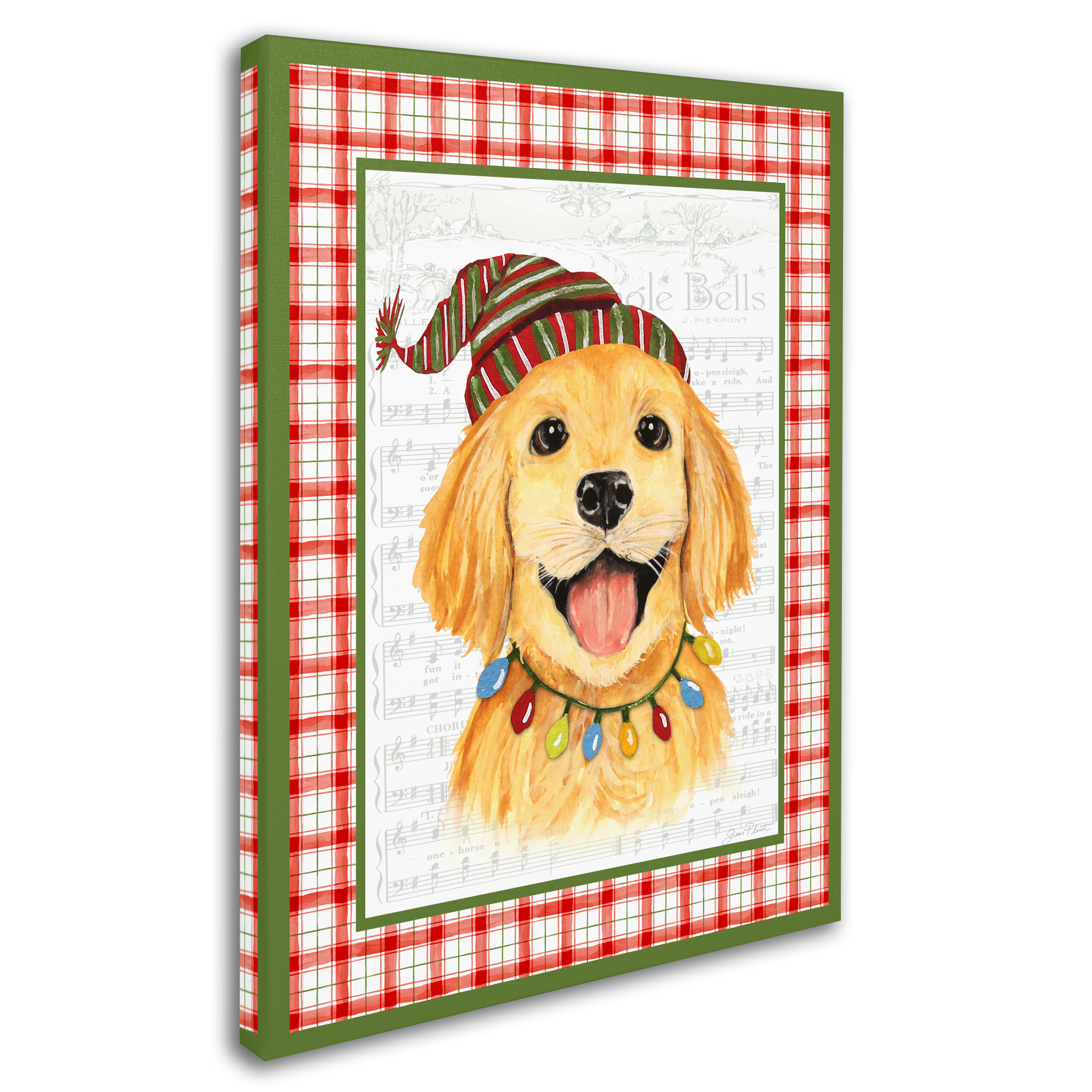 Trademark Fine Art 'Christmas Song Dogs 6' Canvas Art by Jean Plout