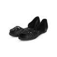 thumbnail image 5 of New Women Breckelles Brigit-08 Leatherette Open Toe D'orsay Hollow Sandal Flat, 5 of 6