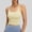 Yellow, variant on Tqcoqu Women's Padded Sports Camisole, Scoop Neck Cropped Tank Top with Contrast Straps for Activewear & Casual Wear,Yellow,Women's S-XXXL