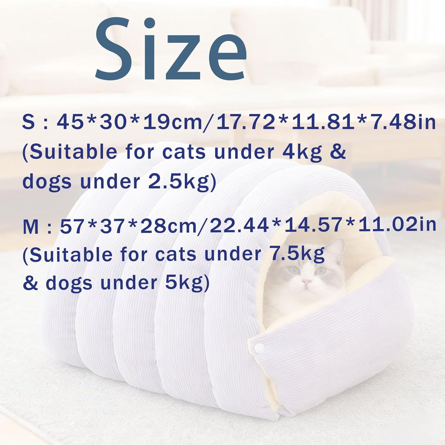 Removable and Washable Winter Closed-Off Cat Bed with Cover,360° Nesting Design Sleeping Nest,Cotton Cozy Monster Small Dog Cave & Indoor Cats Cave for Kittens & Dogs All-Season Use
