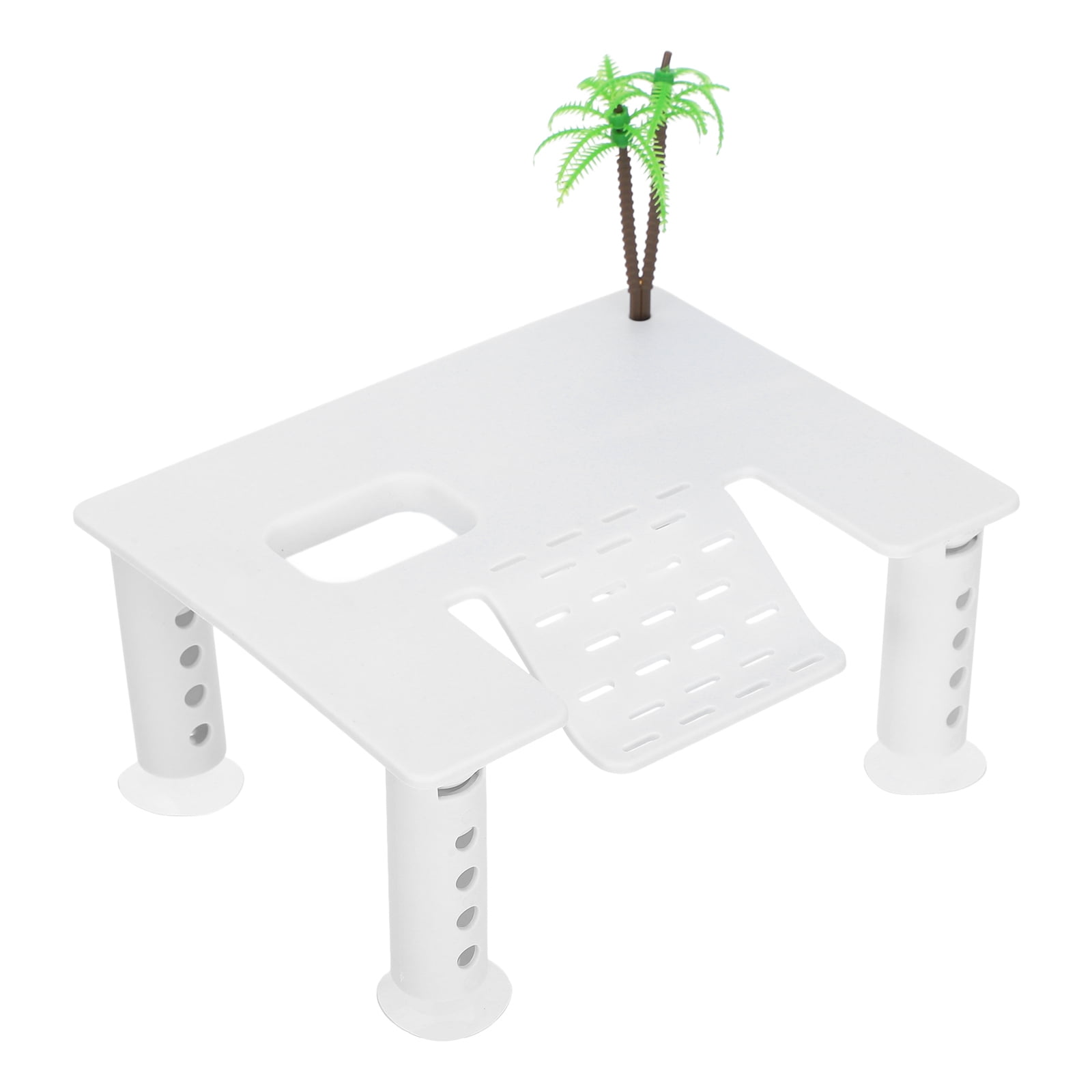 PTOOTP White ABS Turtle Basking Platform for Aquarium Stable Floating Turtle Tank Accessories