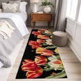 thumbnail image 4 of 2'x6' Rug Runners for Hallways Kitchen, Luxury Tulip Floral Non Slip Entryway Beside Floor Carpet Runner, Farmhouse Vintage Botanical Flowers Washable Laundry Room Bedroom Throw Rugs Mat, 4 of 8