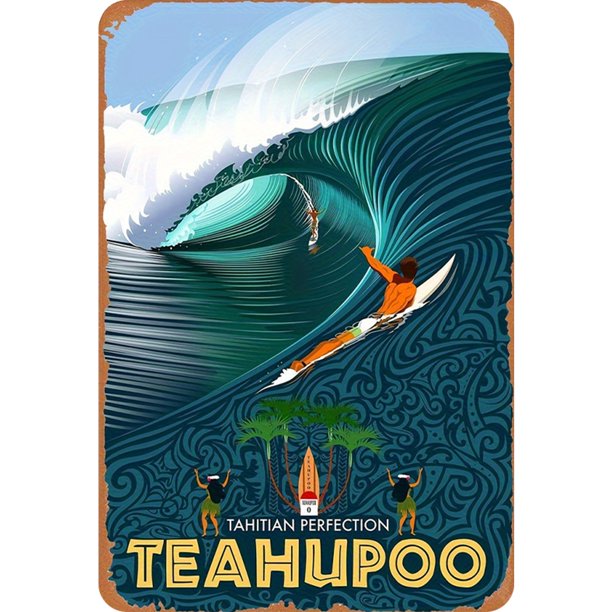 Placa Metal Vintage Tahupoo Pintura Hierro Rectangular Bar para El 30x40cm
