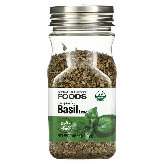 California Gold Nutrition Foods, Organic Basil Leaves, 0.82 oz (23.2 g)