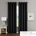 thumbnail image 5 of Chyna Blackout Window Curtain Panels with Tiebacks, Grommet, Charcoal, 50" x 108", 5 of 17