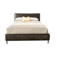 thumbnail image 2 of Faux Leather Upholstered Full Bed with Metal Legs, Gray- Saltoro Sherpi, 2 of 5