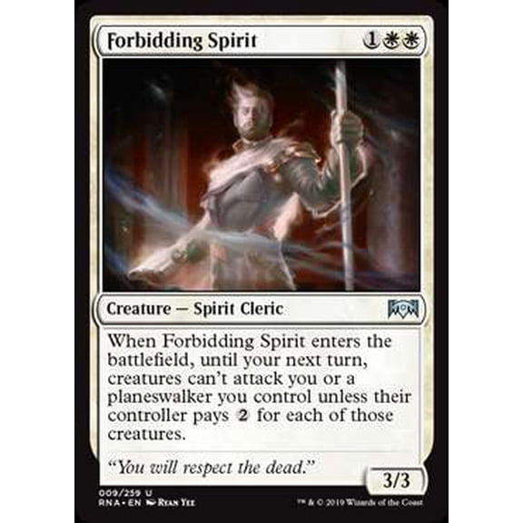 MtG Ravnica Allegiance Uncommon Forbidding Spirit #9