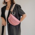 thumbnail image 3 of Bolso Bandolera Vintage Con Letras para Mujer Bolso Cintura Lona para Silla Montar (rosa), 3 of 9