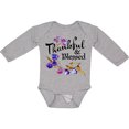 thumbnail image 3 of Inktastic Thankful and Blessed Inspirational Saying with Flowers Boys or Girls Long Sleeve Baby Bodysuit, 3 of 5