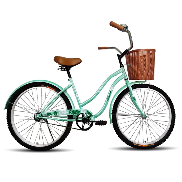 Bicicleta Black Panther Beach Cruiser R24 Equipada Verde