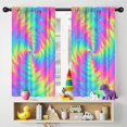 thumbnail image 5 of Blackout Kids Curtains,Colorful Tie Dye Mandala Pattern Childrens Insulated Curtains Set Of 2,Bedroom Essentials,Toddler Room Decor 42"x54", 5 of 5