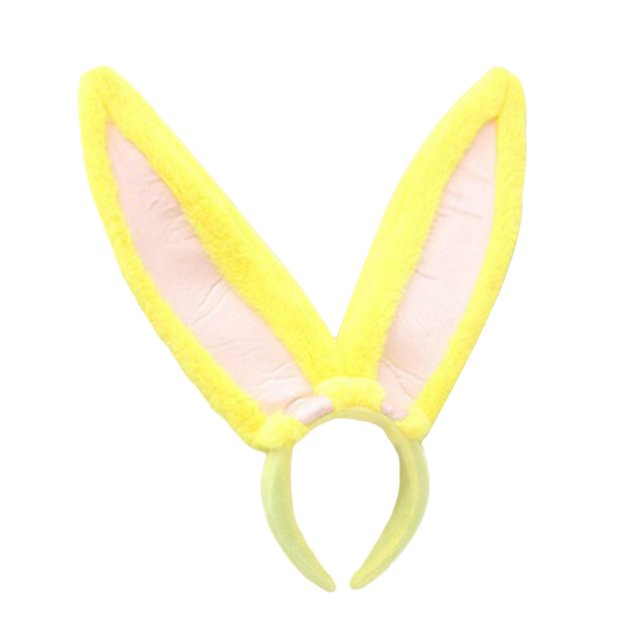 Diadema con Orejas de conejo de peluche Sunnimix Amarilla Sombreros de felpa