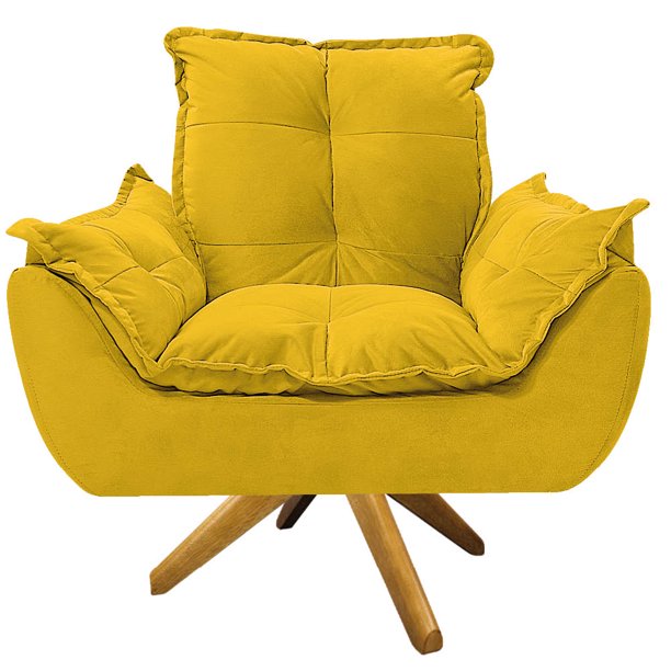 Sillón Odette base giratoria - Amarillo WEIK Odette