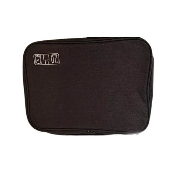 Methold Accesorio electrónico 3 capas Multi-compartimentos Cremallera Estuche de transporte Capacidad Cable Organizador Bolsa de viaje Cables Carpetas de archivos Negro
