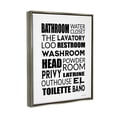 thumbnail image 3 of Stupell Bathroom Washroom Loo Phrases Typography Painting Gray Floater Framed Art Print Wall Art, 3 of 6