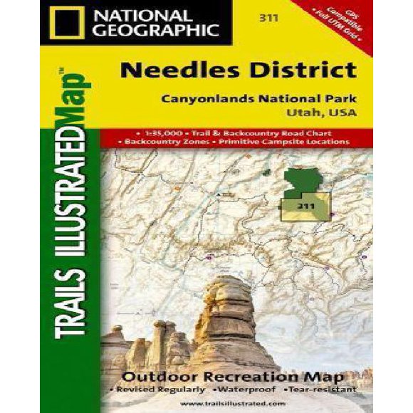 Needles District Canyonlands National Park, Utah: Carte de Loisirs Extérieurs