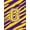 Multicolor, variant on Monogram - Tiger Stripe - Purple Gold Initial G Monogram Initial Flag Garden