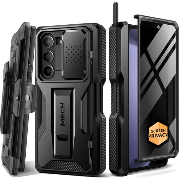 Funda de teléfono TONGATE para Samsung Galaxy Z Fold 5 negra con accesorios