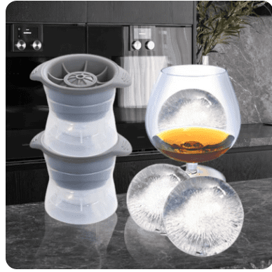 1/2pcs Bar Whiskey Round Ice Cube Maker Silicone Large Ball Shape Spherical Ice Cube Mould Machine Quick Freezer Kitchen Gadgets