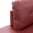 thumbnail image 6 of Hommoo Faux Leather Modern Sectional Sofa, Living Room Furniture Sets,L Shaped 4-Seat Couch Sofa Set for Home, Apartment, Dorm, 16'' Back Height, Red(No Ottomans), 6 of 7