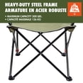 thumbnail image 4 of Ozark Trail 2 Position Oversize Arm Chair, Weight Capacity 300lbs, Heavy Duty  Steel Frame, Durable Polyester, Grey & Green, 2 Mesh Cup Holders, Carry Bag Included., 4 of 10
