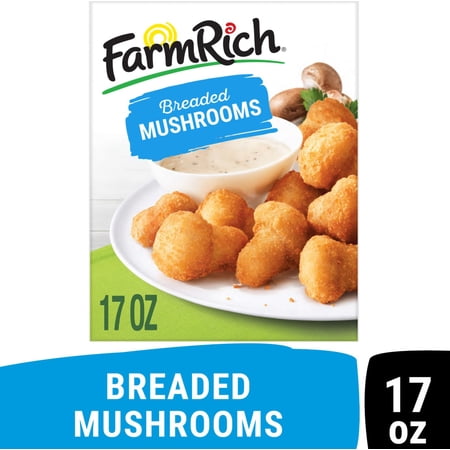 Farm Rich Breaded Mushrooms in a Crispy Breaded Coating, 17 oz (Frozen Snacks and Appetizers)