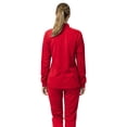 thumbnail image 7 of M&M SCRUBS Women’s Full Zip Scrub Jacket – 4-Way Stretch Warm-Up Jacket with Stand Collar, Moisture-Wicking (Red, Large), 7 of 7