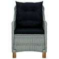 thumbnail image 4 of vidaXL 9 Piece Outdoor Dining Set with Cushions Poly Rattan Light Grey, 4 of 5