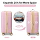 thumbnail image 2 of Set de equipaje LARVENDER de 3 piezas expandible con cierre TSA, rosa, 2 of 9
