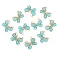 thumbnail image 1 of 10x Retro mariposa Flatback botón aleación resina artesanía álbum de recortes para suministros DIY adornos coser proyectos artesanales bolsas Decoraci azul, 1 of 9