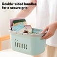 thumbnail image 4 of Blue Divided Bathtub Basket Organizer for Efficient Bath Time Storage, 4 of 7