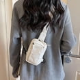 thumbnail image 4 of Bolso cruzado de nailon para mujer con correa ajustable, riñonera ligera para viajes al aire libre y uso diario, negro, azul, rosa, blanco, 4 of 6