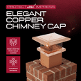 thumbnail image 5 of Chimcare Copper Chimney Cap, Single-Flue, Non-Air-Cooled with Mesh Spark Arrestor – 9 x 9 inches, 5 of 10