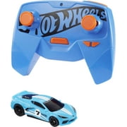 Hot Wheels Remote Control Car 1:64 Scale C8 Corvette RC Toy Vehicle, Gift for Kids 6 Years Old & Up