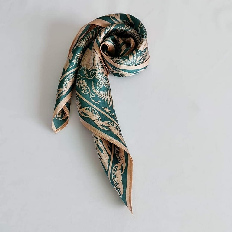 Solid Silk Square Head Scarf